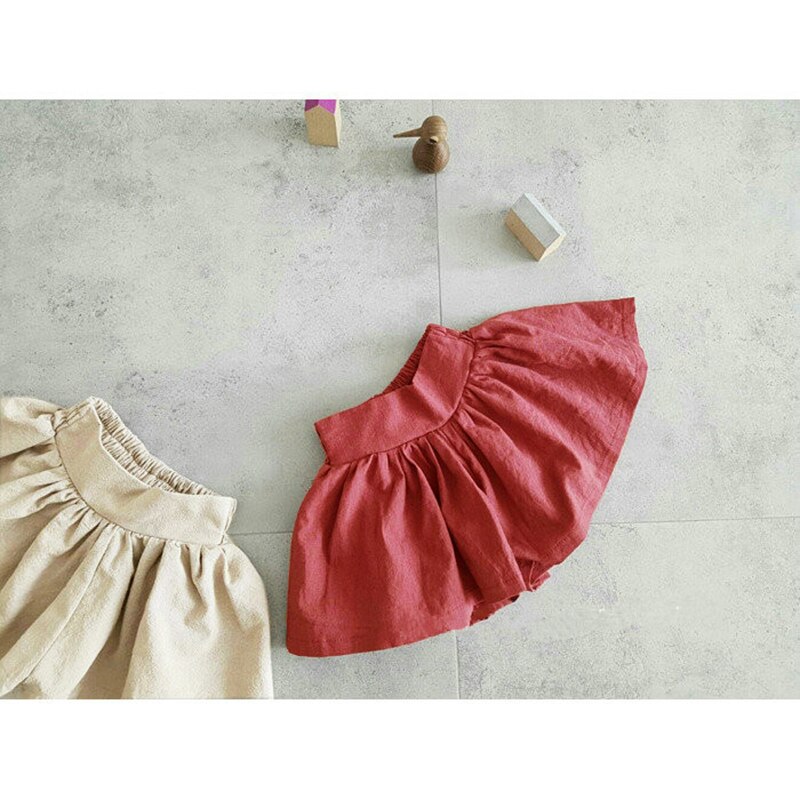 Vêtements d'été pour bébés filles | Shorts à nœud solide, pantalons courts, taille élastique, Shorts pour enfants en coton, pantalons courts pour filles, kaki