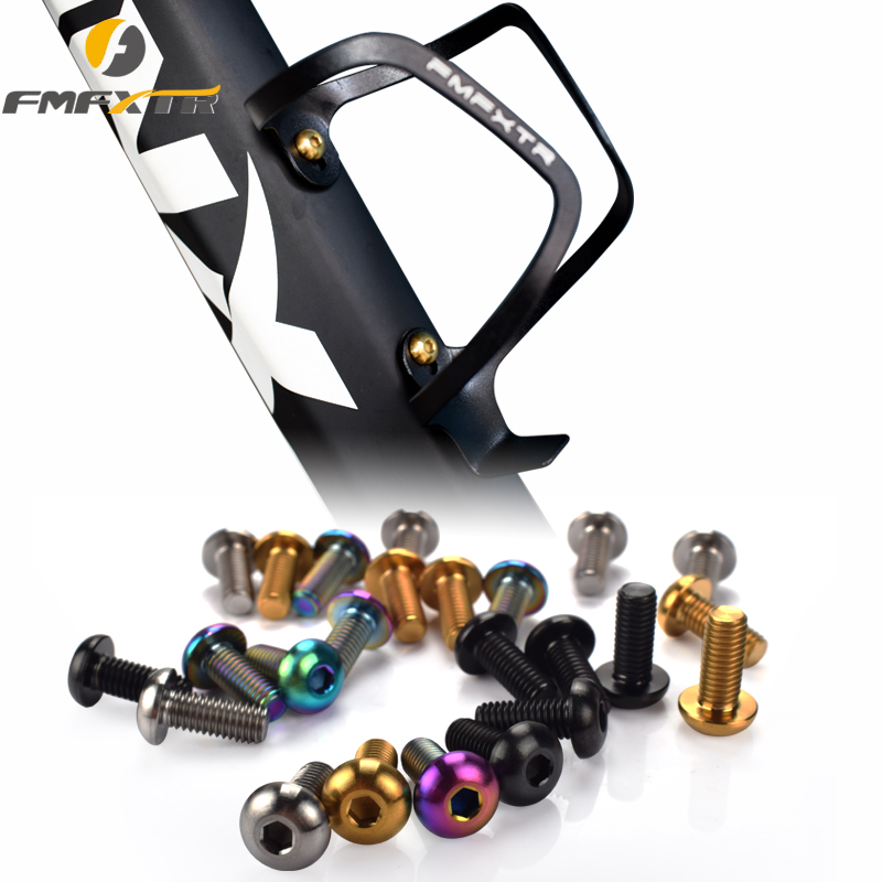 Colorido soporte portabidones de titanio para bicicleta, tornillos de soporte para jaula de agua para bicicleta de montaña o carretera M5 * 12mm