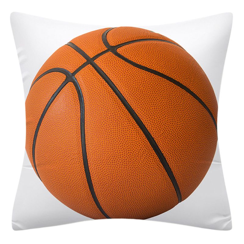 Sport Rugby Football basket-ball jeter taie d'oreiller 3D impression numérique pêche velours décoratif carré housse de coussin 425C