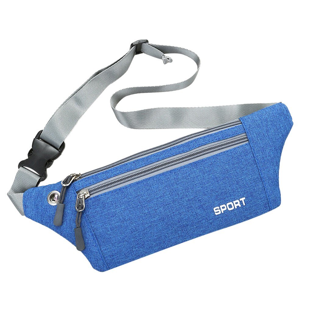 Mulheres Sacos Fanny Pack saco Da Cintura Cinto de Lona impermeável De Alta Qualidade meninas Funda Nova Moda Malote Do Telefone Móvel saco de desporto g2: Blue 