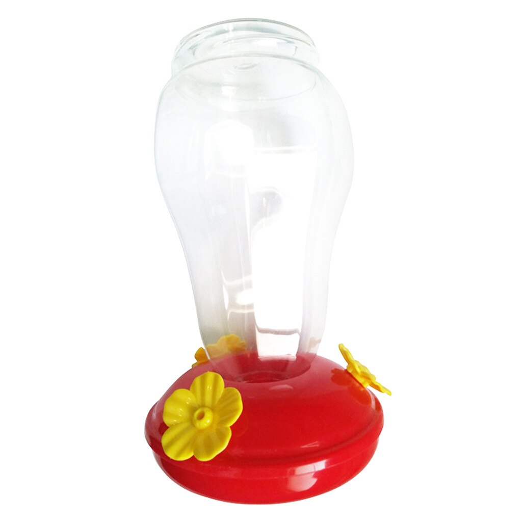 2PCS Plastics Bird Water Feeder Bottle Hanging Hummingbird Feeder Garden Outdoor Yard Plastic Hook Bird Water Feeder Red: 1PC