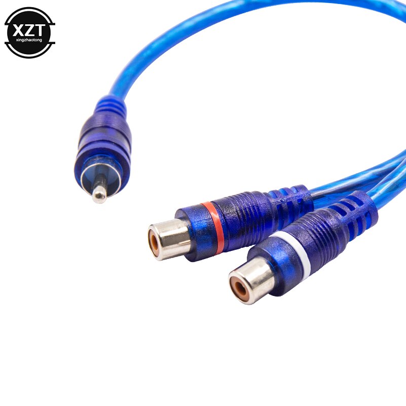 1Pc Auto MP3 Audio Kabel Rca 1 Male Naar 2 Female Y Splitter Kabel Adapter Audio Signaal Connector Voor auto Aux Versterker