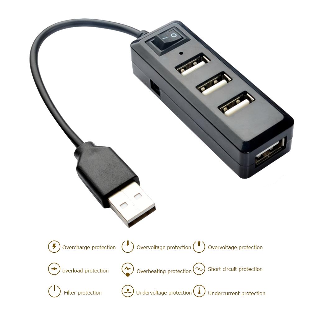 Voor Computer Multi Usb Extension Adapter 4 Poorten Usb 2.0 Hub Splitter Met Switcher Eenvoudig En Eenvoudige Installatie