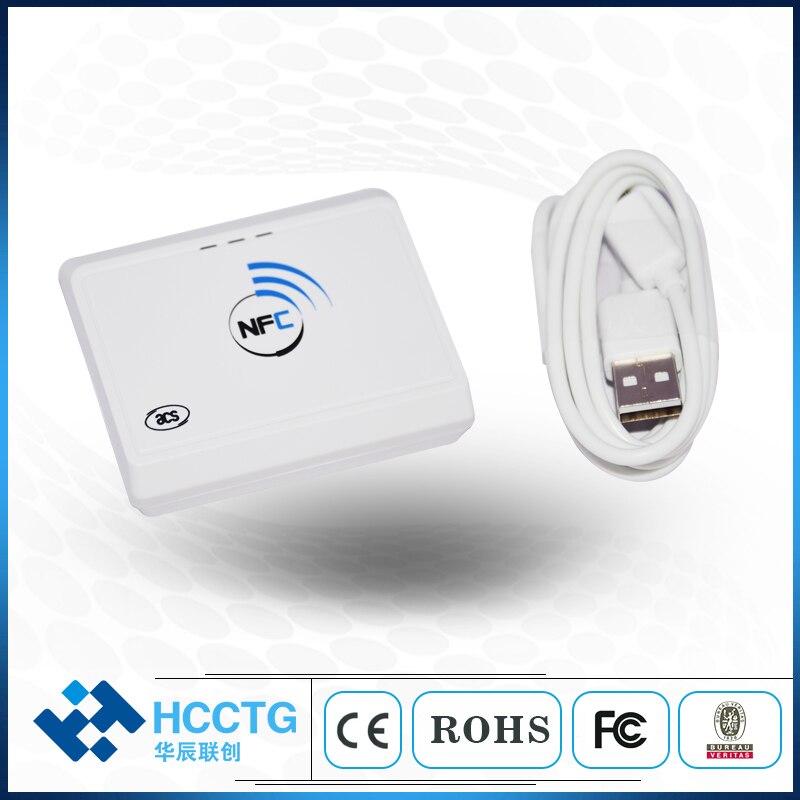 Long Range Wireless IOS Android BT Rfid Reader Writer NFC Card Reader 13.56 mhz ACR1311U-N2
