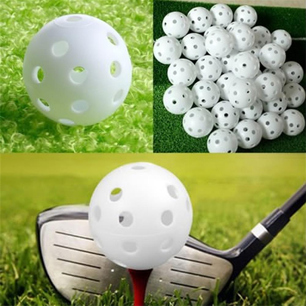 10pcs/lot Indoor golf ball golf practice balls golf light ball have hole Golf Training Aids 7 colors to choose