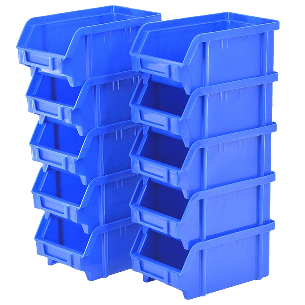 10cs Plastic Parts Box Warehouse Container Parts Box Oblique Combined Component Box Warehouse Storage Box Home Container Case