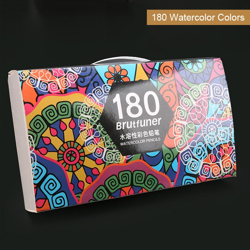 Lápices de colores al óleo profesionales, 48/72/120/160/180 colores, lápiz de acuarela suave de madera para la escuela, pintura, dibujo, suministros de arte: Watercolor 180 Color