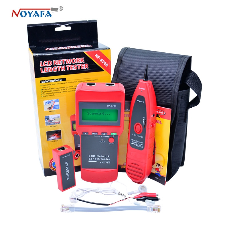 Noyafa nf -8208 rj45 nätverkskabel testare ethernet kabel testare nätverk tracker nätverk testare