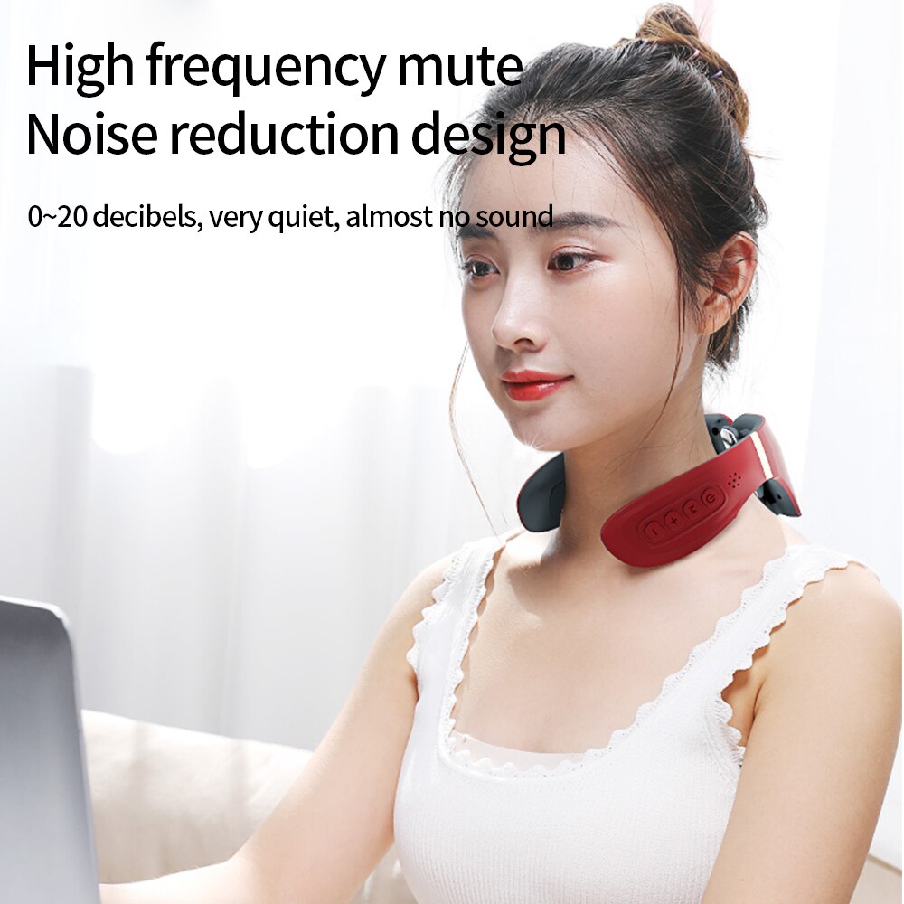 6 Heads Neck Massager Electric Pulse Neck And Back Relaxation Pain Relief Health Care Tools Cervical Vertebra Physiotherapy