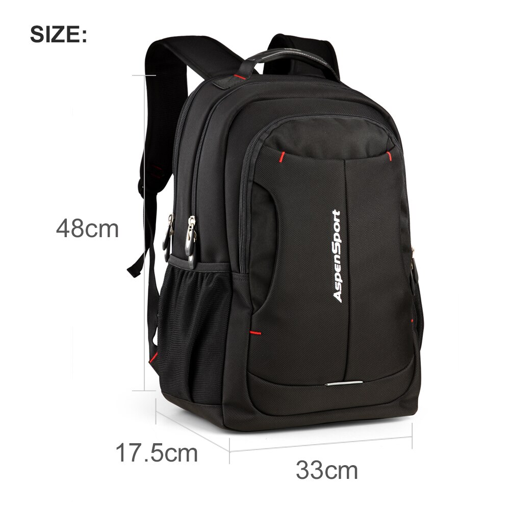 AspenSport Brand Cool Urban Backpack Men Women Light Slim Minimalist Women Backpack 14"- 17" Laptop Pack