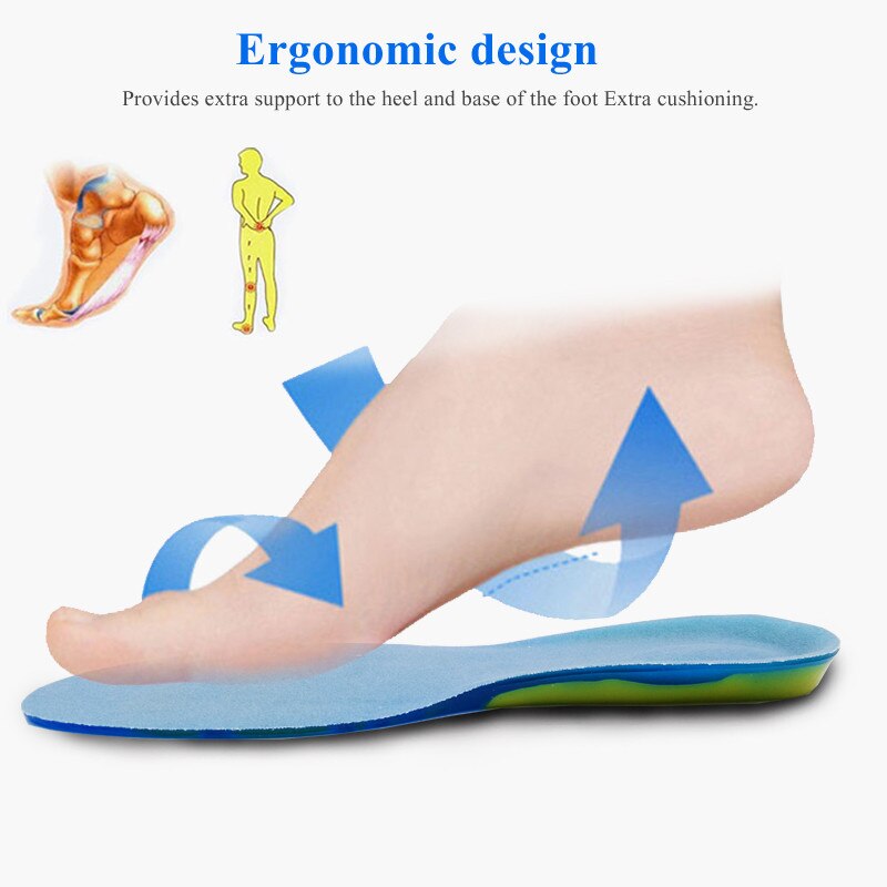 EiD Silicone Non-Slip Gel Soft Sport Shoe Insoles Massaging Orthopedic Insole Foot Care For Feet Shoes Sole Shock Absorption Pad