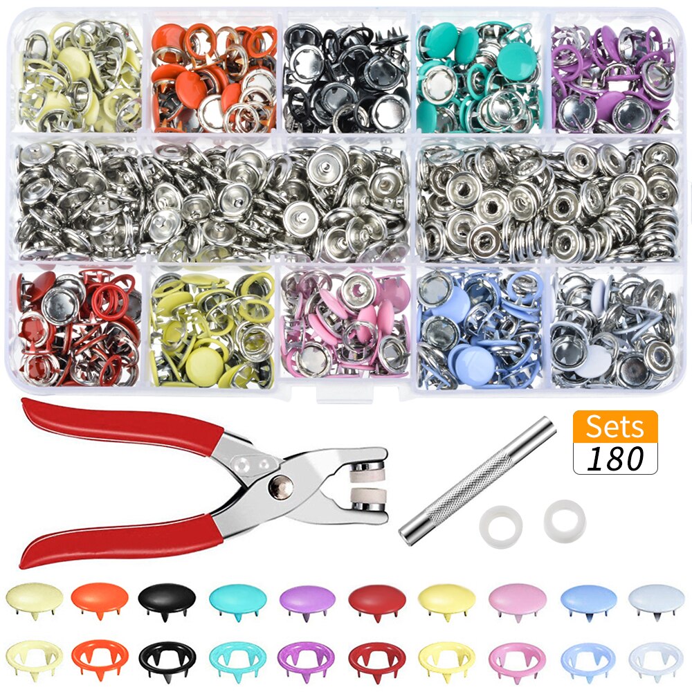 Stud Button Machine Colorful Metal Fastener Press Studs Resin Buttons ... – Grandado