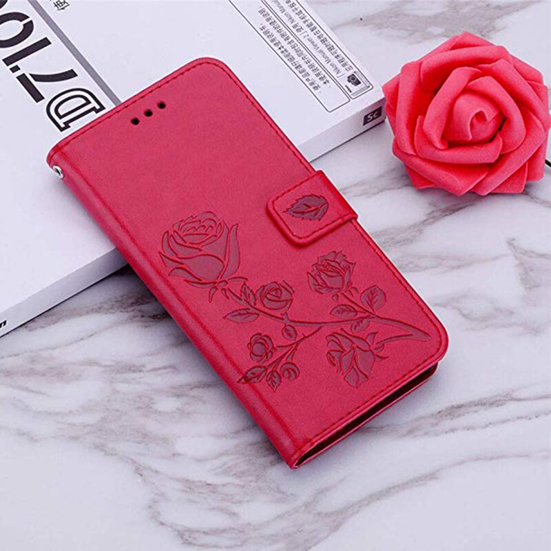 Per Samsung Galaxy A10 custodia Flip Phone Cover Samsung Galaxy A 10 SM-A105F SM-A105G SM-A105M SM-A105N Funda Capas: MGH Red