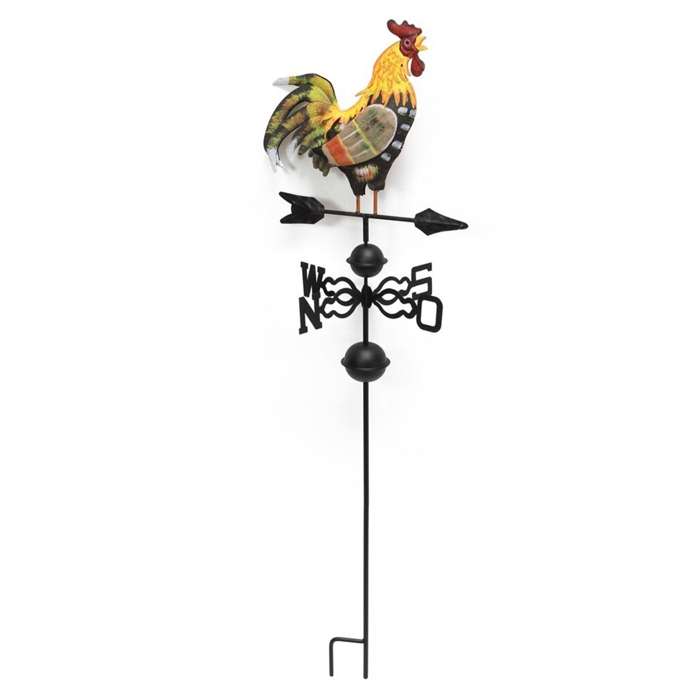 Iron Structure Spinner Rooster Yard Retro Wind Direction Easy Use Colorful Weather Vane Craft Durable Garden