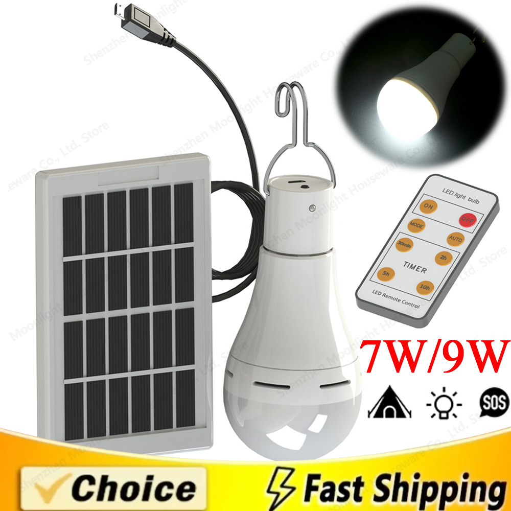 Led Solar Bulb Light Waterdichte Outdoor 5Mode Usb Opgeladen Opknoping Noodsituatie Zonlicht Aangedreven Lamp Draagbaar Krachtig Indoor Huis