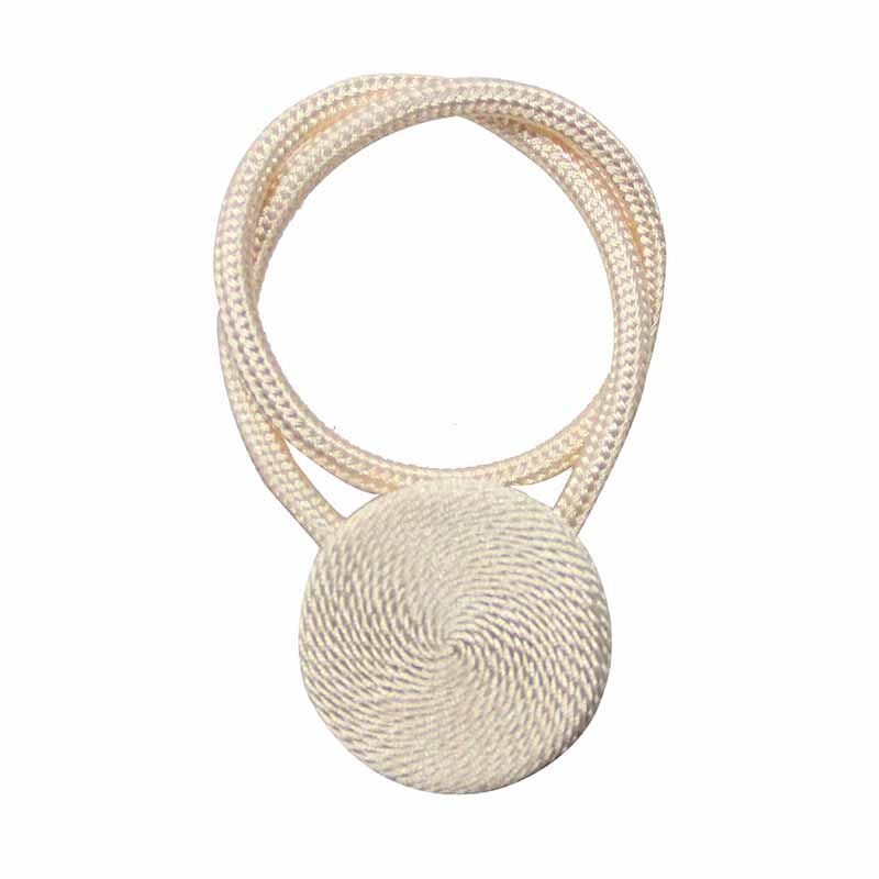 1pc magnetiska gardinfästen rumstillbehör macaron guld gardiner cilp heminredning gardinhållare spännen rem rep knyt ryggar: Beige
