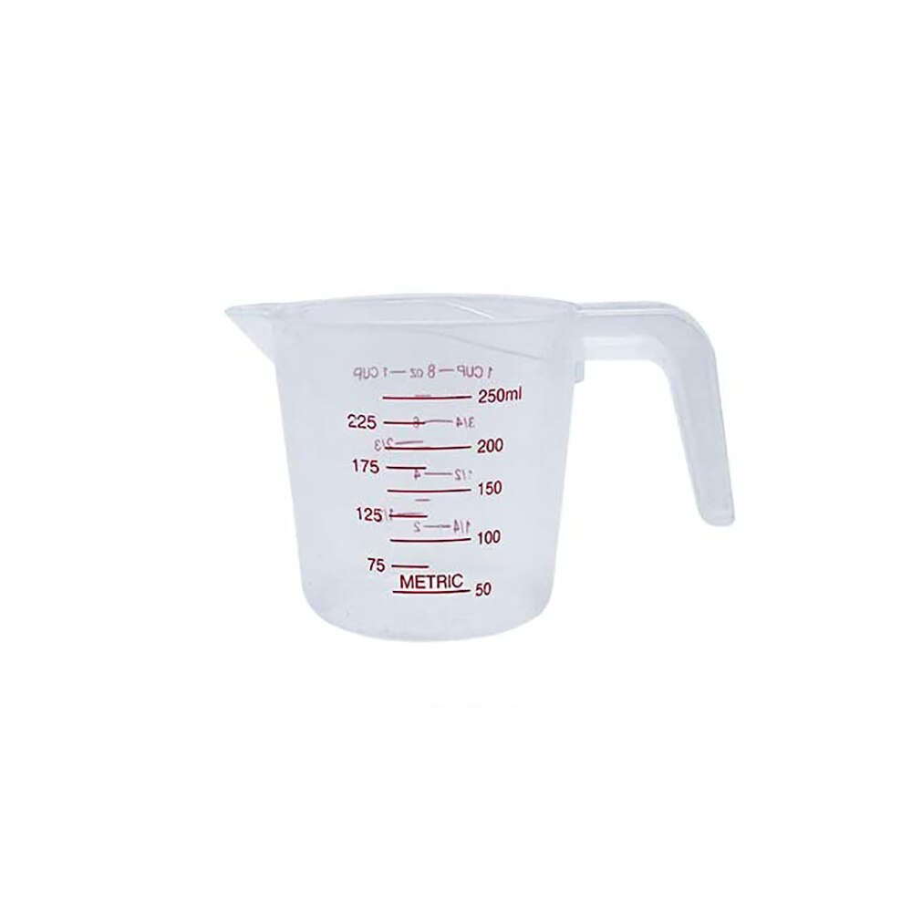 Clear Plastic 1L Measuring Jug Cup Grip Cooking Barking Kitchen 250/500ml Container Graduated Jug Accurate Durable: 250ml