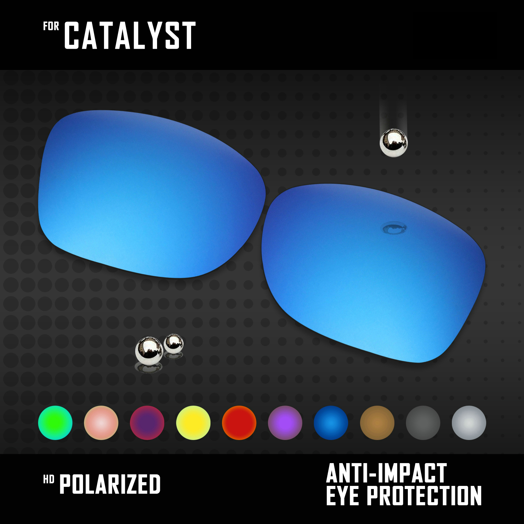 OOWLIT Lenses Replacements For Oakley Catalyst Sunglasses Polarized - Multi Colors