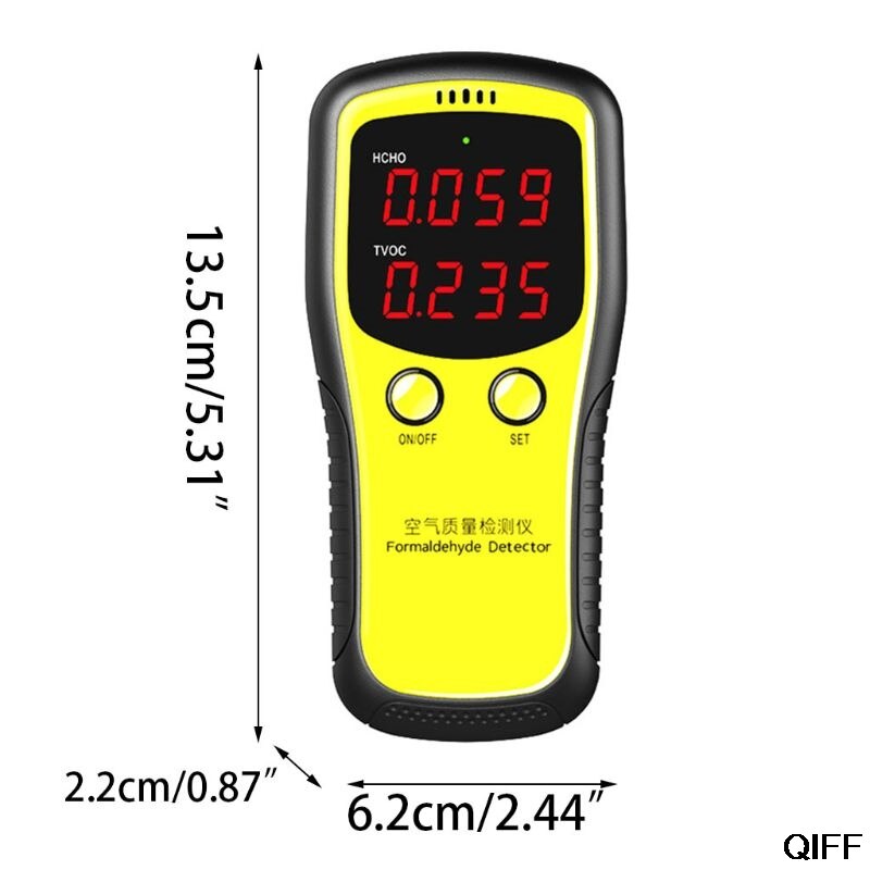 & Draagbare Lcd Digitale Dioxide Meter CO2 Monitor Indoor Air Quality Formaldehyde Detector Juni 25