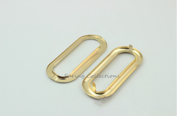 Ilhós de ilhó tipo oval interno 75/88mm com revestimento de superfície, ilhó para bolsa, acessórios de hardware de couro com 10 tamanhos