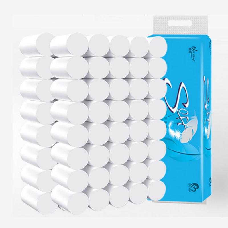 Series Premium 4-Ply Toilet Paper Roll Paper Smooth Soft For Car Home Paper Towel Native Wood Pulp Highly Absorbent