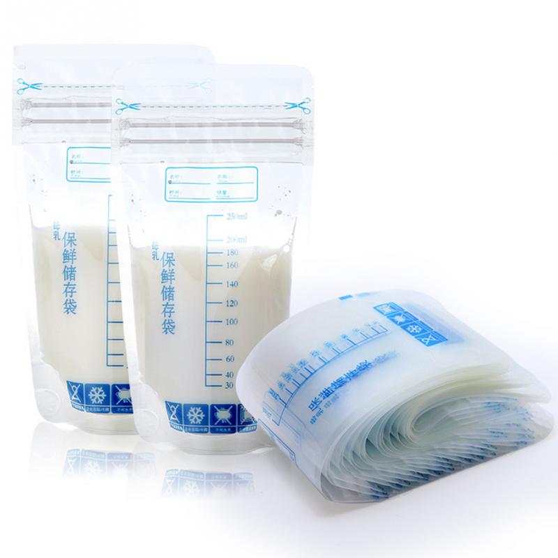 20 stuks/zak Babyvoeding Opslag 250 ml Wegwerp Praktisch en handig moedermelk Vriezer Zakken moedermelk opbergtas