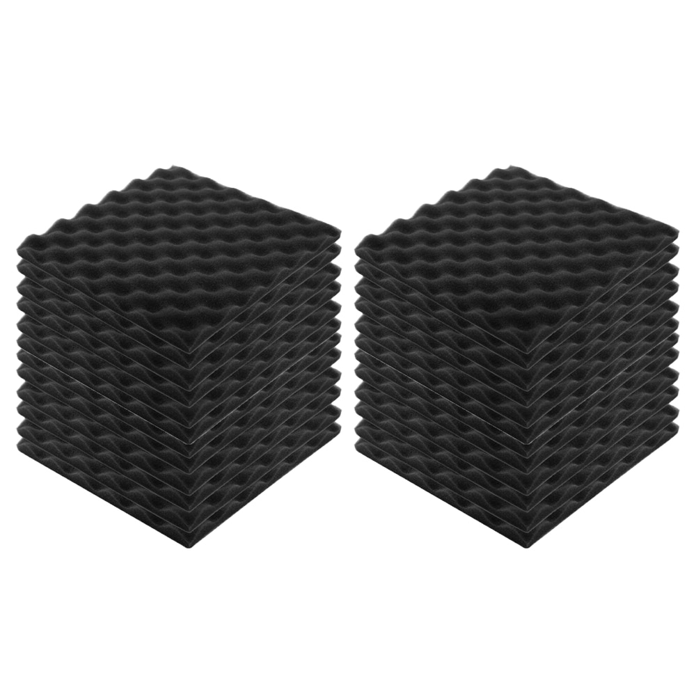 24pcs Acoustic Foams Soundproof Foam Panels for Recording Video Room Sound Noise Insulation Absorption Sponge Wall Deadening