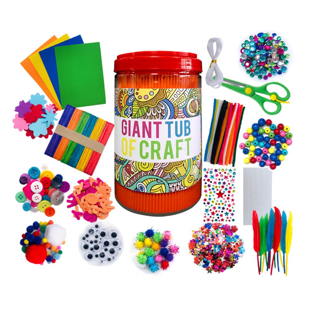 Crafts Supplies Kit Mega Arts And Crafts Supplies DIY Pipe Cleaners Craft Art Supply Jar Kit For Develop Creativity: Default Title