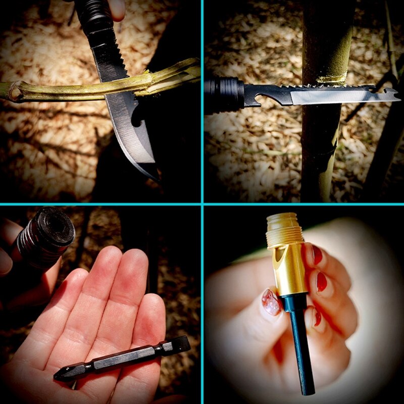 Multifunction Collapsible Trekking Pole Cane Adjustable Telescopic Walking Stick