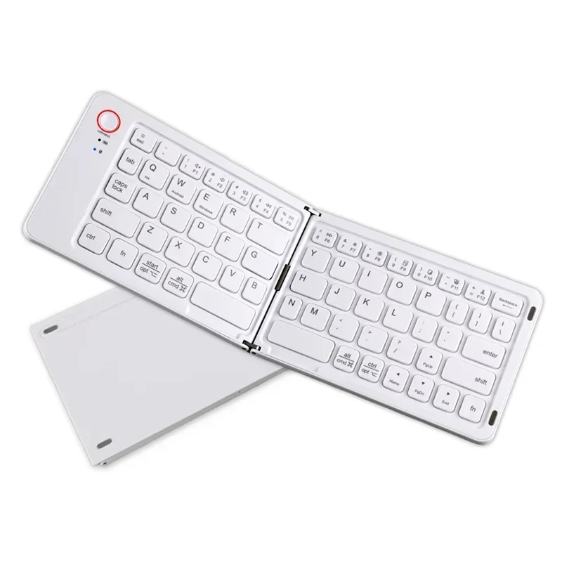 Spanish/Hebrew/Russian/Portuguese/Korean Folding Keyboard Bluetooth Keyboard Portable For Tablet iPad PC Android IOS Windows: Olive / Green Switch