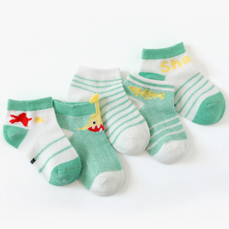 5Pairs/lot 0-5Y Infant Baby Socks Baby Socks for Girls Cotton Mesh Cute Newborn Boy Toddler Socks Baby Clothes Accessories: 1 / 0-1years