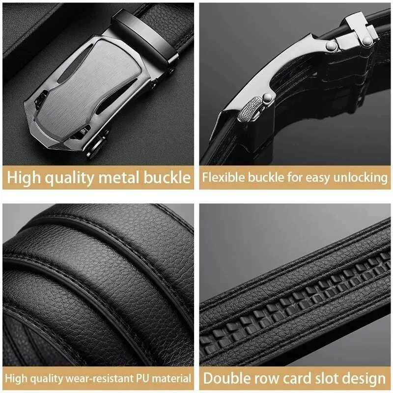 Mode zakelijke herenriem Echte luxe merkriem Metalen gespriem Hoogwaardig PU-leer Zachte riem met cargobroek Jeans