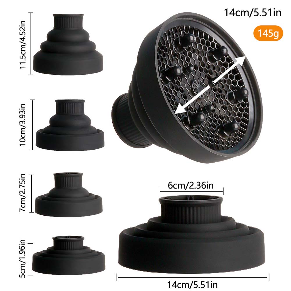 Profession Blow Dryer Diffuser Attachment for Natural Thick Hair Collapsible Hair Blower Diffuser Styling Hairdressing Tool