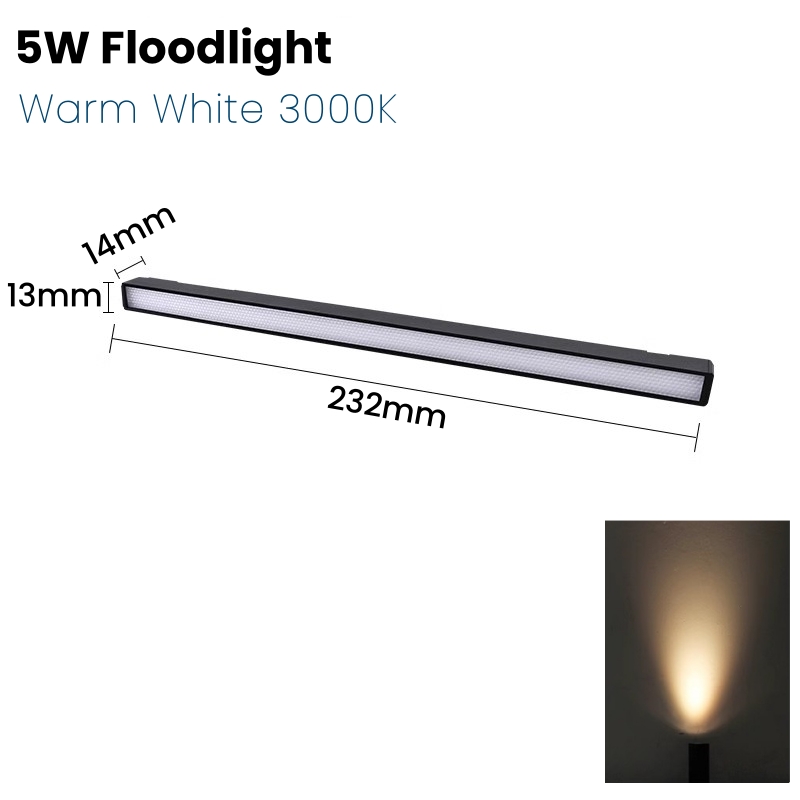 Lampada a Binario portato - 12V DC - Montaggio Superficiale - Sistema a Binario Magnetico - 2W-5W - 3000K/4000K/6000K: Viola scuro
