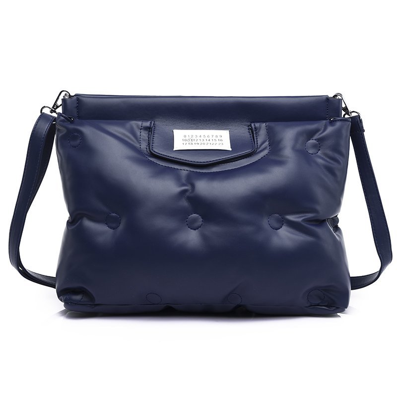 OLSITTI – Sac à bandoulière en velours pour femmes, fourre-tout de couleur unie, grande capacité, hiver: Blue
