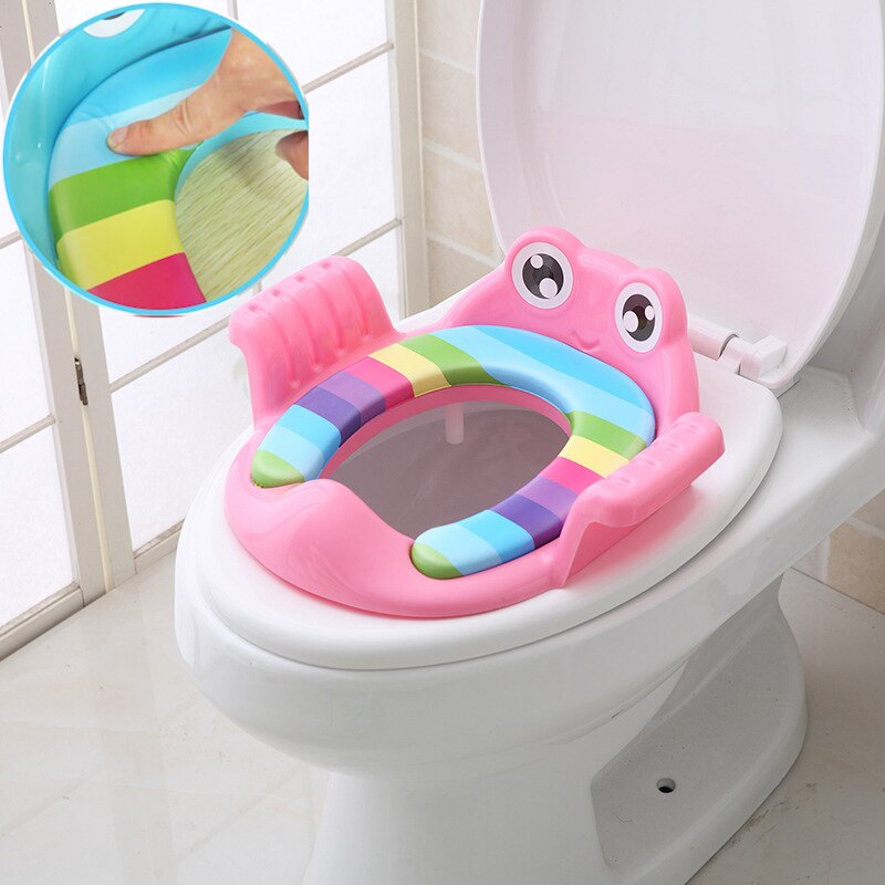 Kinderen Zachte Toiletzitting Baby Zindelijkheidstraining Seat Cartoon Dieren Baby Draagbare Pot Stoel Pad Kids Potje Zachte Kussen Jongen meisjes: PINK