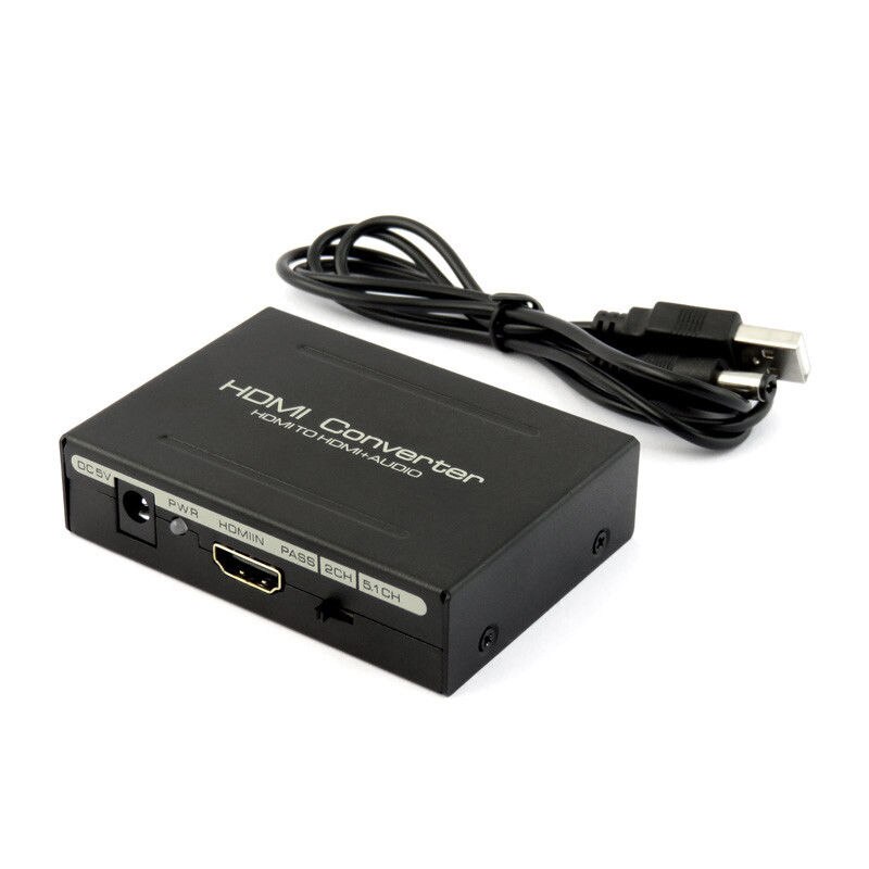 HDMI Audio Extractor Splitter to SPDIF Optical RCA Stereo L/R Analog Converter: Default Title