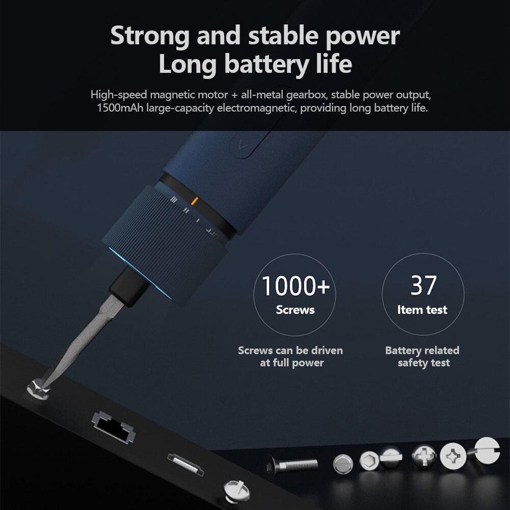 3.6V Mini Electrical Screwdriver Set, Smart Cordless Screwdrivers, Rechargeable Power Battery Screwdriver, S2 Steel 12 Bits