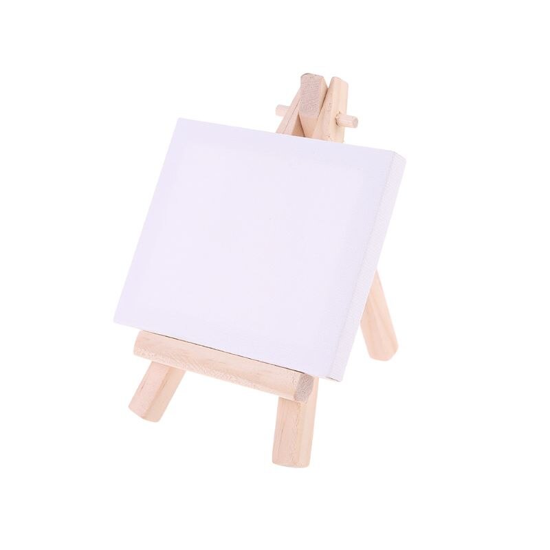 Mini caballete de 5 pulgadas para artistas, conjunto de Mini lienzo para pintar, manualidades para niños, dibujo DIY, pequeño caballete de mesa para la escuela 4 Uds.