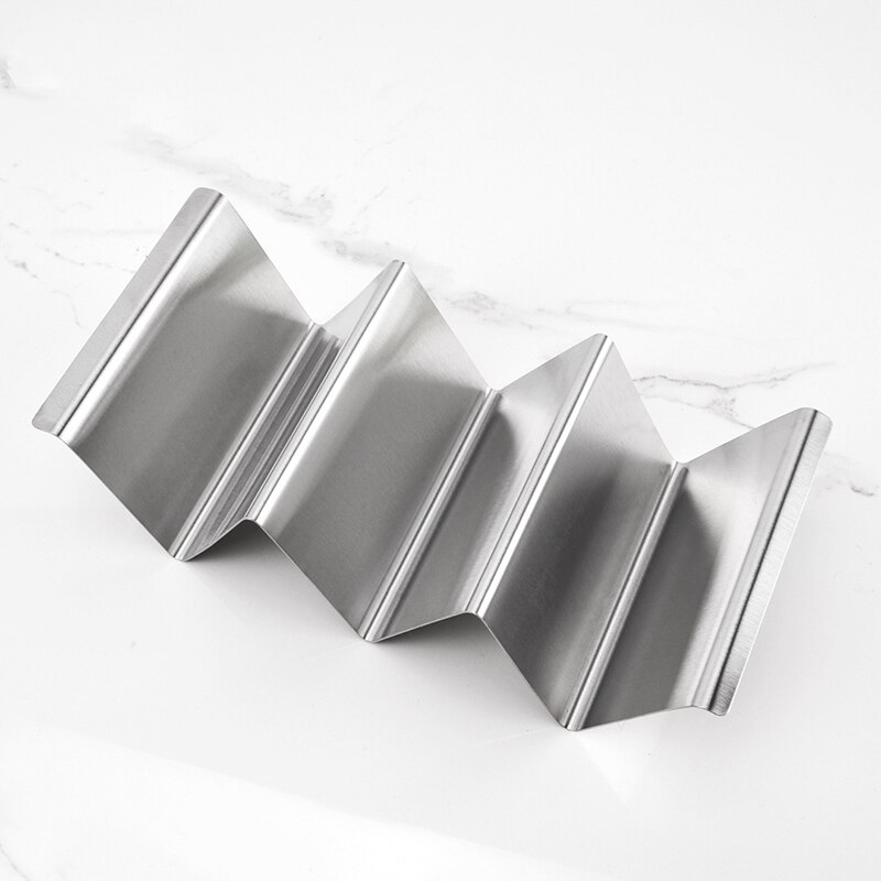 Stojak na pizzę rolada z ciasta uchwyt na półkę ze stali nierdzewnej Taco wytrzymały pojemnik na żywność z falą meksykańnarty stojak na naleśnik