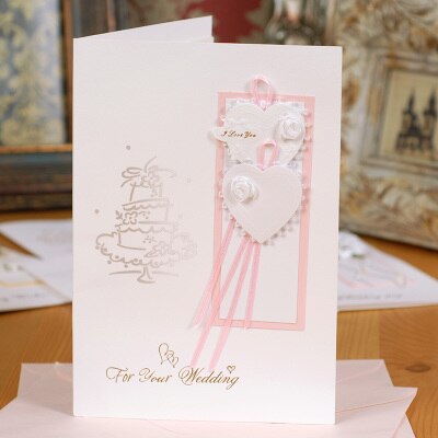 wedding greeting cards witn envelopes,handmade wedding cards for bride: Number 01 Only
