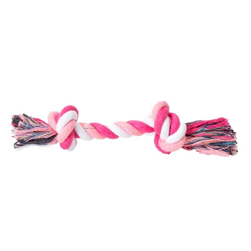 Jouets à mâcher en corde de coton à Double nœud pour chien, molaires résistantes aux morsures, petit gabarit, nettoyage des dents