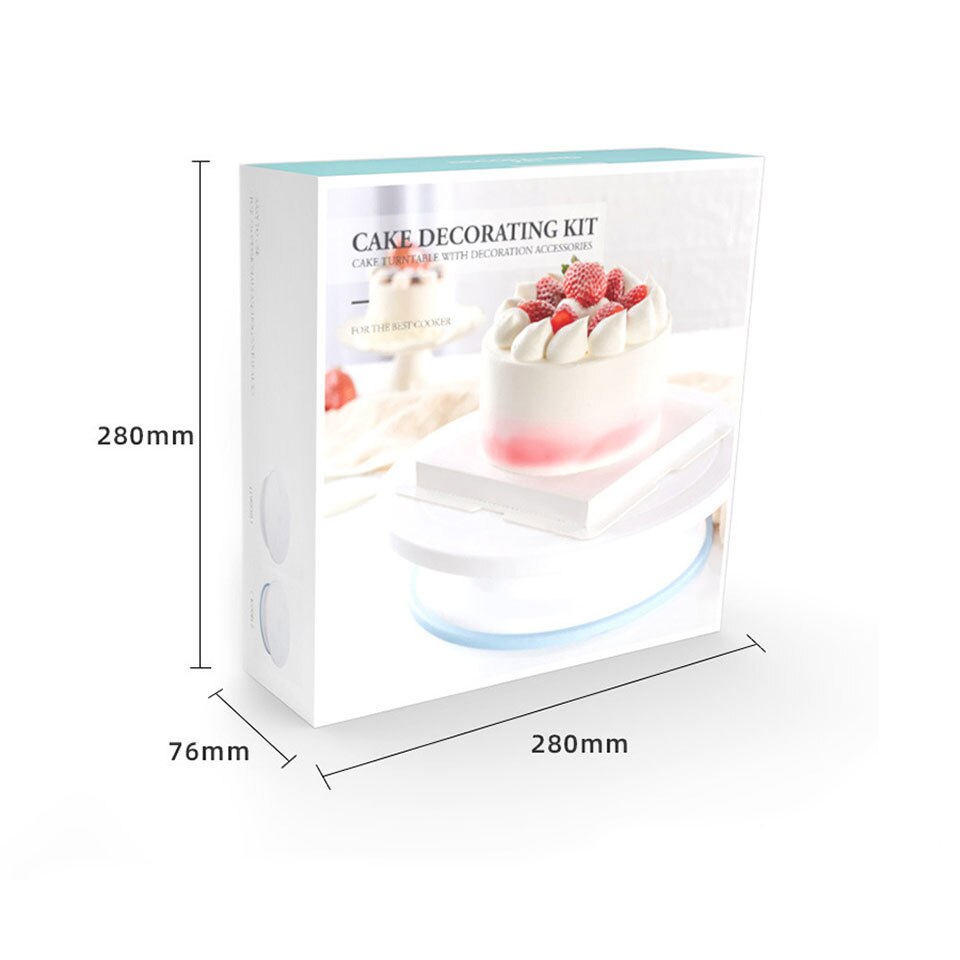 73Pcs Cake Decorating Kits Levert Met Cake Turntable Decorating Tip Icing Spatulaps Silicone Piping Wegwerp Spuitzak