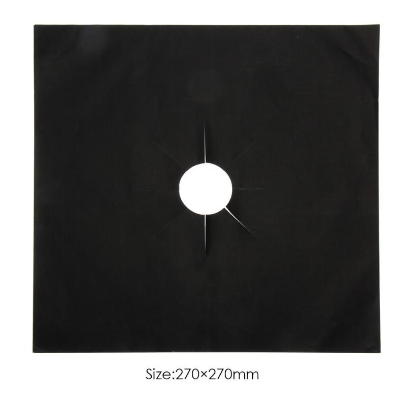 1/2/4pz Proteggi Stufa A gas Stufa A gas Protezioni Riutilizzabile Stufa A gas Foglio Pulito Zerbino Fodera protezione Zerbino Cucina di Accesso: 1pezzi nero