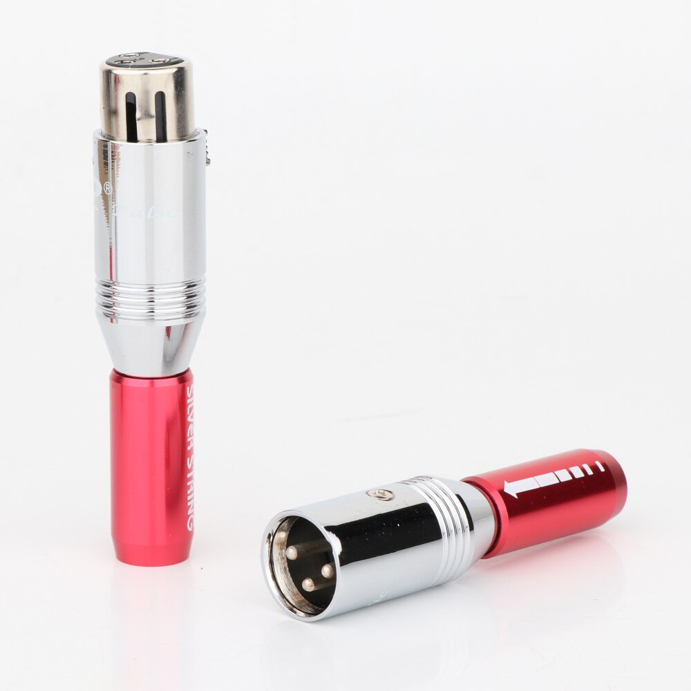 4pieces Preffair Rhodium Plated Interconnect XLR jack xlr cable plugs Balanced XLR Plug DIY AUdio cable
