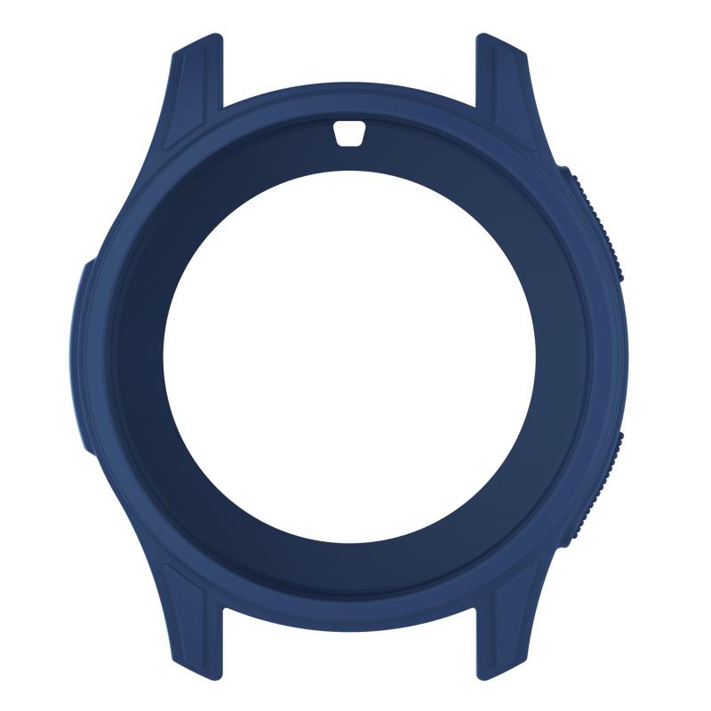 Protective Cover Case For Samsung Galaxy Watch 46mm band gear S3 Frontier Case Silicone Protective shell Watch Accessories: Dark Blue