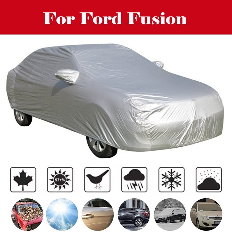Auto Suv Sedan Indoor Outdoor Full Car Cover Zon Uv Sneeuw Dust Regenbestendig Bescherming Voor Ford Fusion