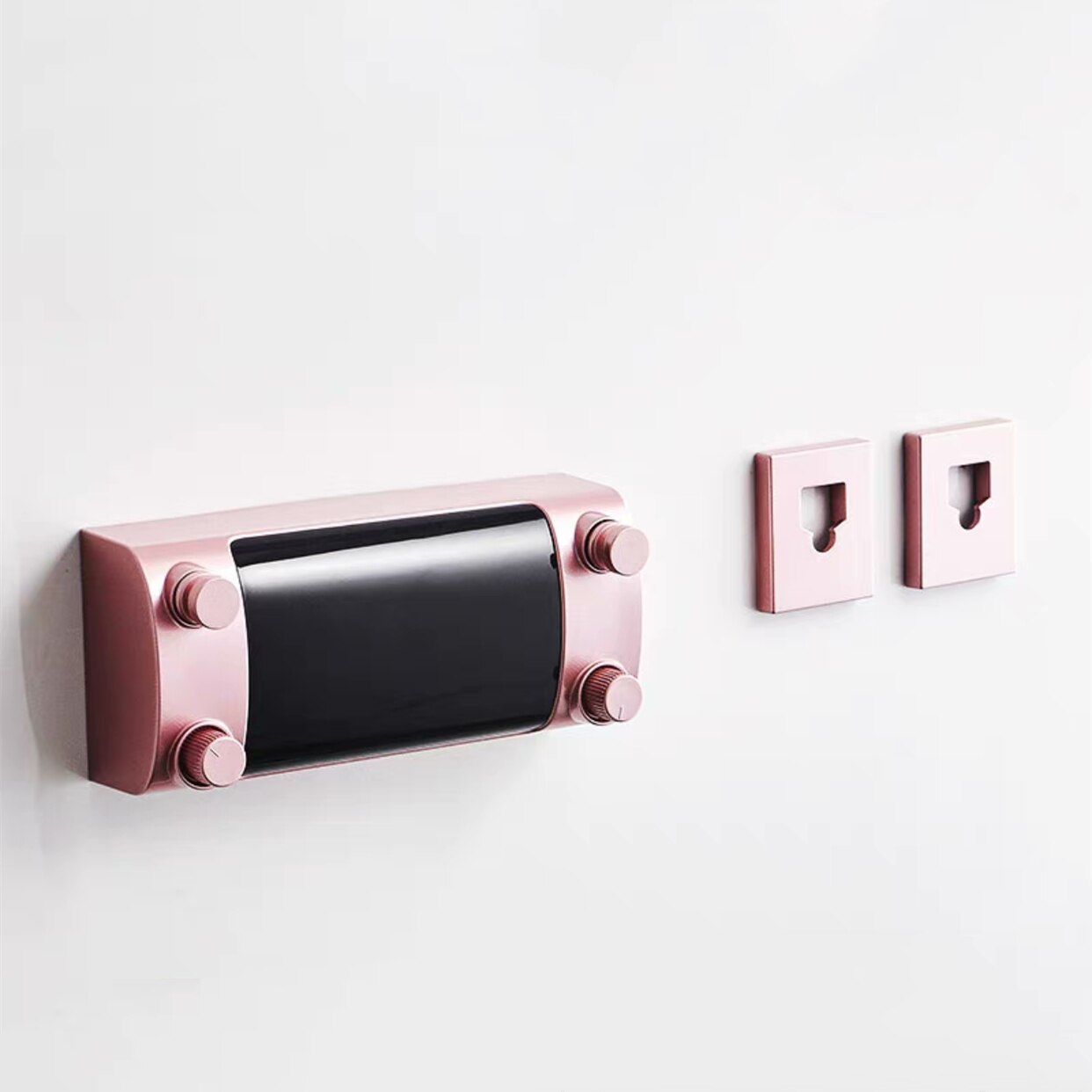 Retractable Clothesline Black/Silver Steel Wire Double Row Indoor Laundry Hanger Dryer Invisible Clothes Drying Rope Simple Rack: Pink