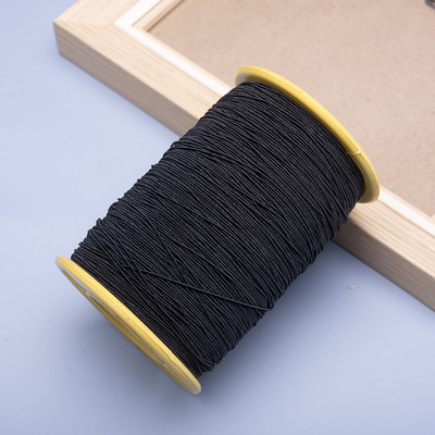 0.5Mm Hoge Elastische Draad Ultra-Fijne Elastische Touw Met Elastische Naaien Rubber Band Verfrommelen Naaimachine Bodem Draad: black