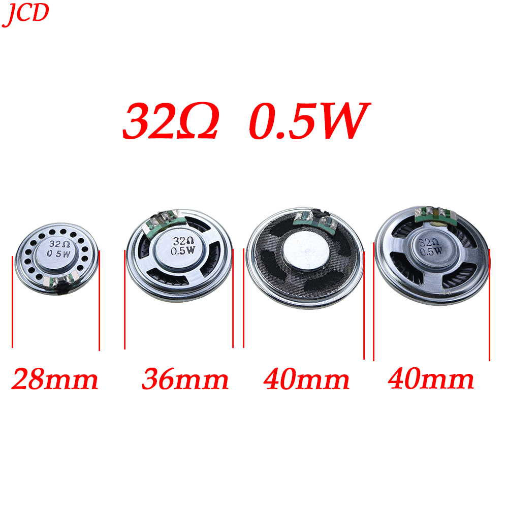 2PCS Ultra Thin Mini Speaker 32Ohm 0.5 Watt 0.5W 32R Speaker Diameter 28MM 36MM 40MM 2.8CM 3.6CM 4CM Suona Buzzer